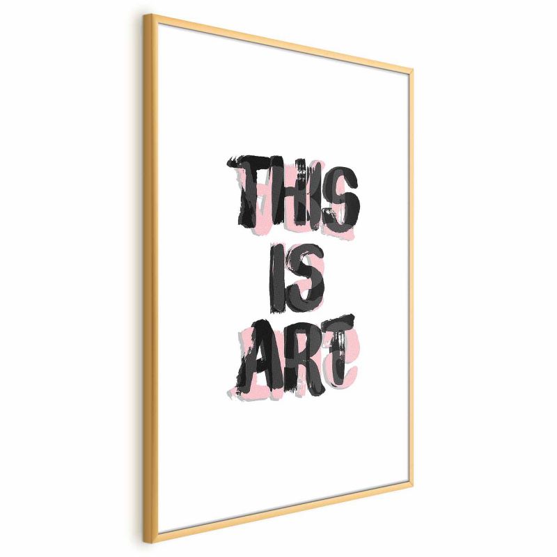 Plakat Artgeist This Is Art 60x90 cm z ramą złotą 1 szt