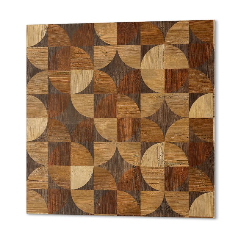 Ścienne Kafelki PCV ArtPrintCave 50x50 cm Geometryczny wzór drewna 4 szt.