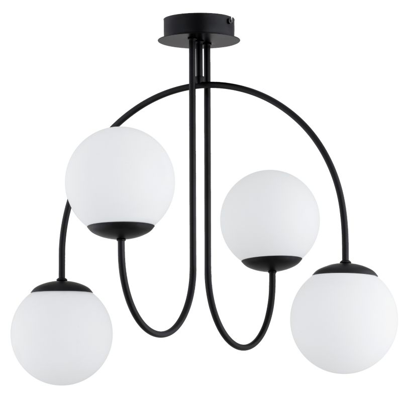 Lampa wisząca ramiona łuki Alfa TERSO czarna 4xE14x10W IP20 wym:48x58x58cm - 1 szt.