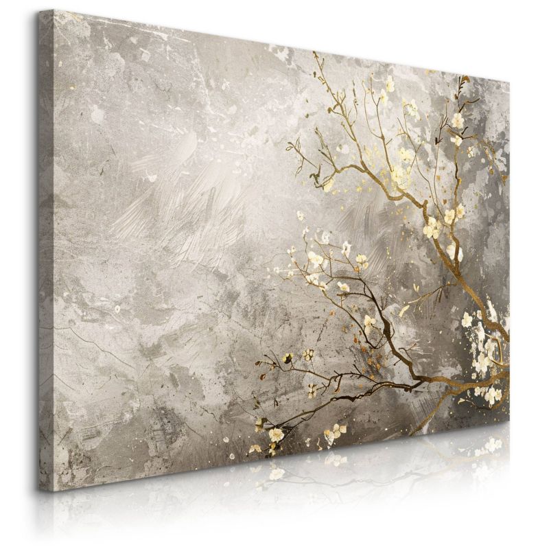 Obraz Muralo Beton Abstrakcja Kwiaty Rośliny Natura 70x50 cm 1 szt.