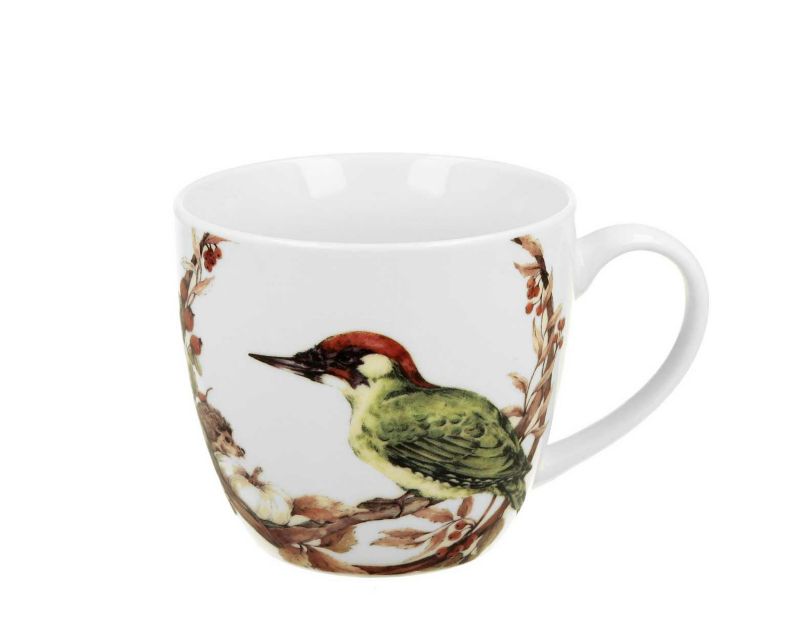 Porcelanowy kubek Animals Dzięcioł Duo wielokolorowy 460 ml 1 szt.