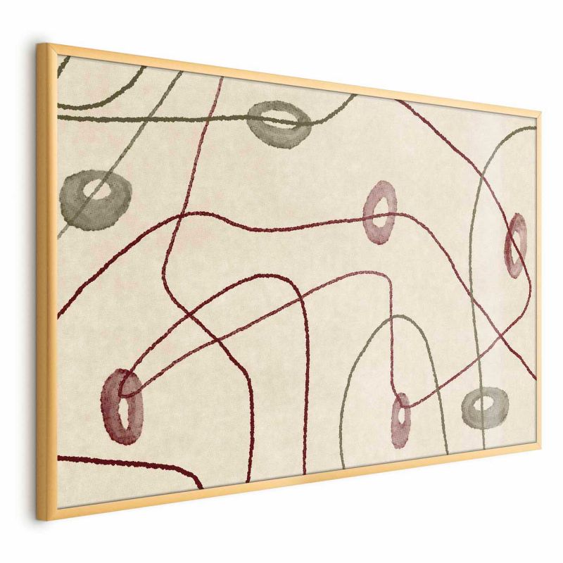 Plakat Artgeist Kształty 30x21 cm z ramą złotą 1 szt