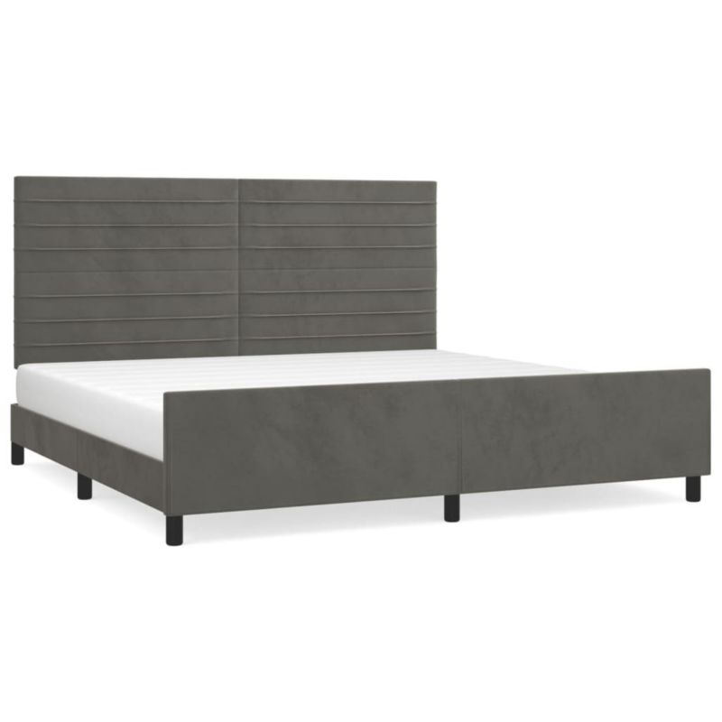 Łóżko tapicerowane WaszeMeble 200x200 cm ciemnoszara WM-3125837 1 szt.