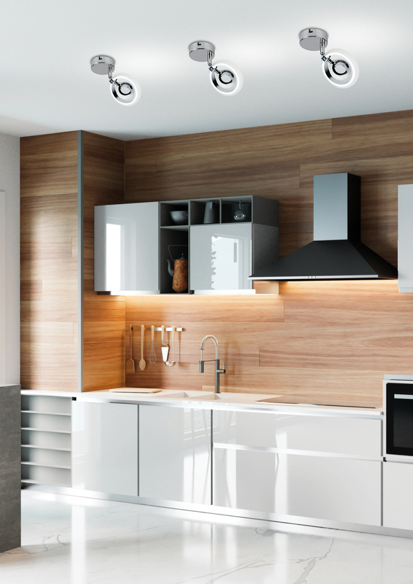 Chromowany kinkiet ścienny LED 1x6W ciepła barwa do salonu CELT