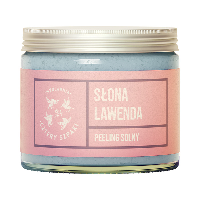 4 Szpaki Peeling solny do ciała Słona Lawenda, 250 ml
