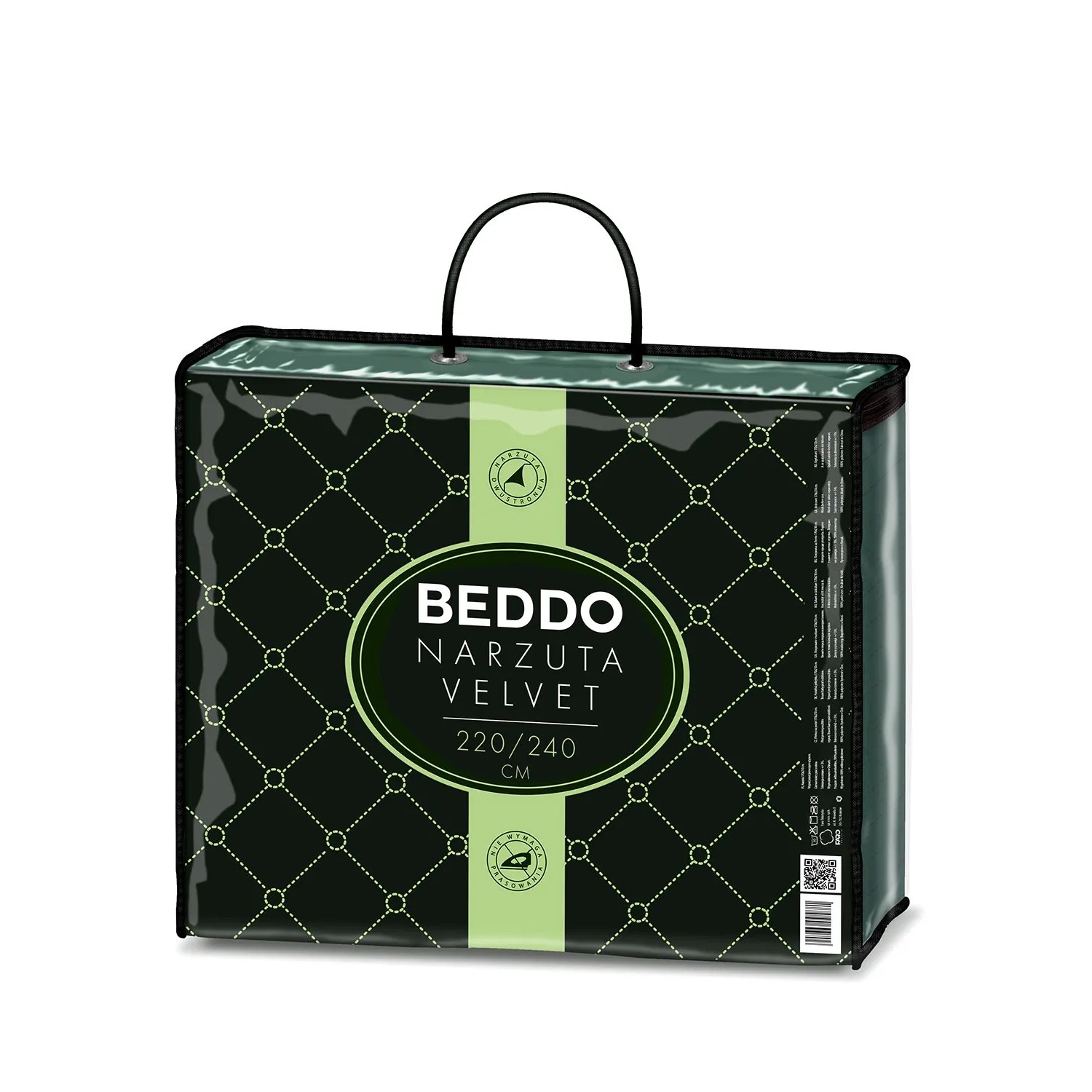 Narzuta BEDDO VELVET 220 x 240 cm zielona