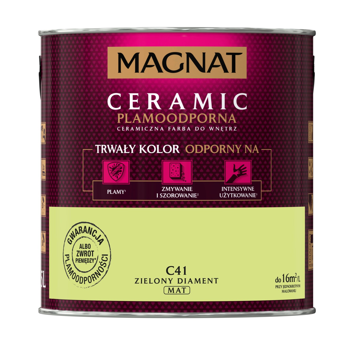 Farba Magnat Ceramic zielony diament 2,5 l