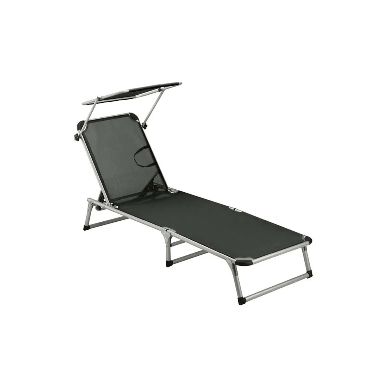 Leżanka plażowa ATOK czarna