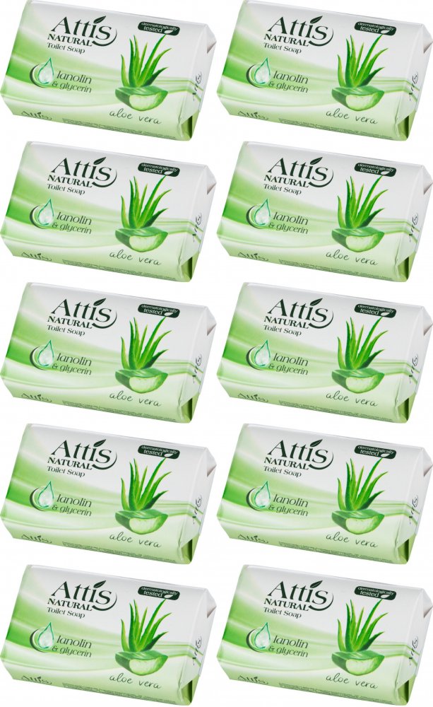 10x Mydło w kostce Gold Drop Attis, Natural, aloesowy, 100g