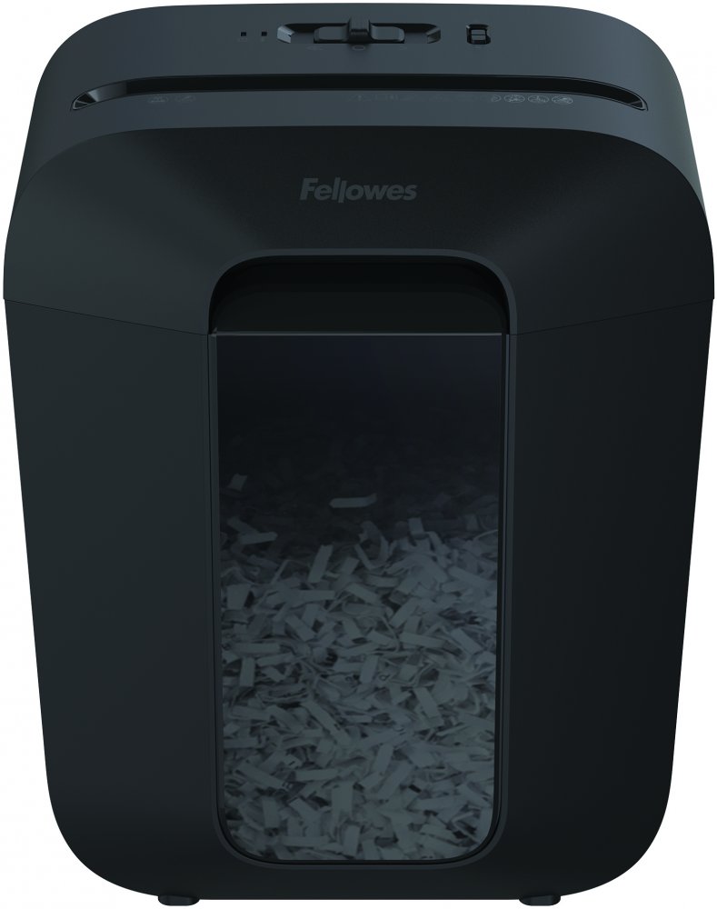 Niszczarka Fellowes LX45, ścinek 4x37mm, 8 kartek, P-4/T-4 DIN, czarny