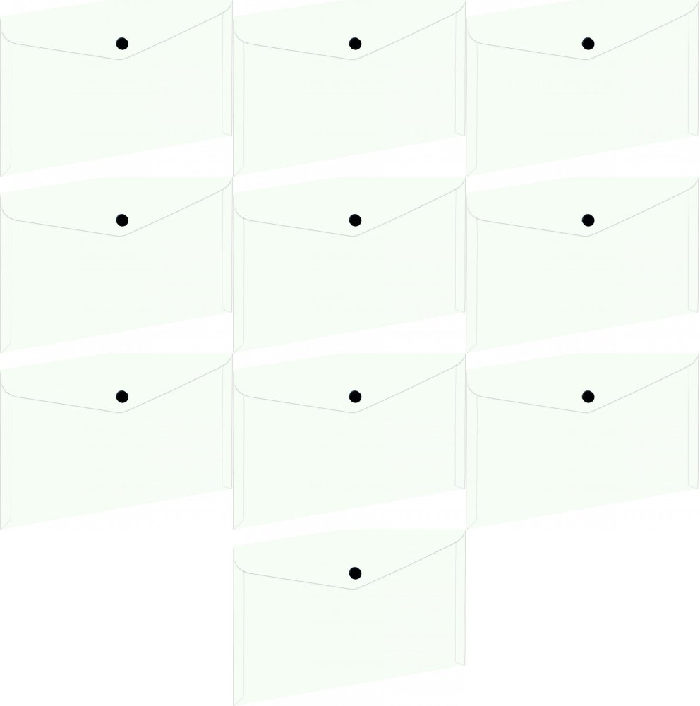10x Teczka kopertowa Eagle 043, A5, na zatrzask, biały