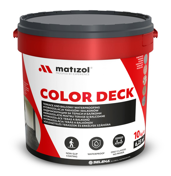 powłoka antypoślizgowa do balkonów - Matizol Color Deck - szary - 10 kg