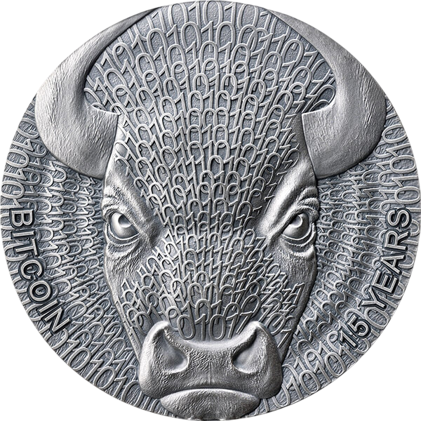 Srebrny numizmat Binary World: Binary Bull 2 uncje 2024 - wysyłka 24 h! - Mennica Skarbowa
