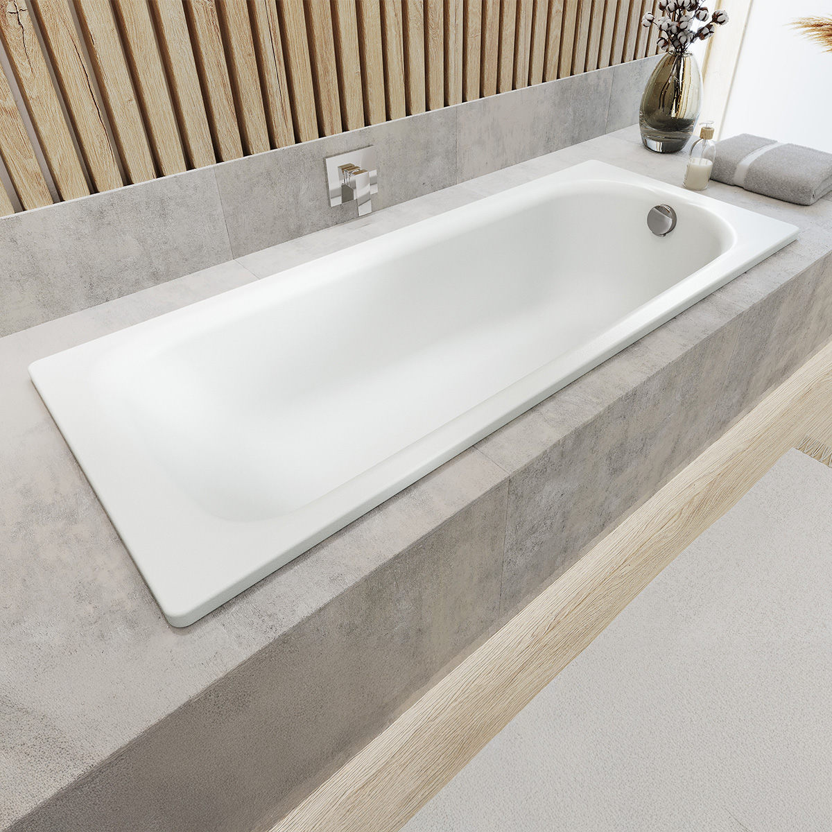 Kaldewei Saniform Plus wanna prostokątna 180x80 cm model 375-1 z powierzchnią uszlachetnioną i pełnym wykończeniem przeciwpoślizgowym ...