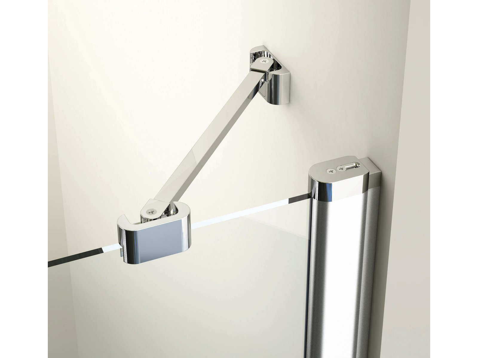 Ravak Chrome CRV2-110 drzwi prysznicowe 110 cm częściowe 1/2 satyna/szkło przezroczyste 1QVD0U00Z1