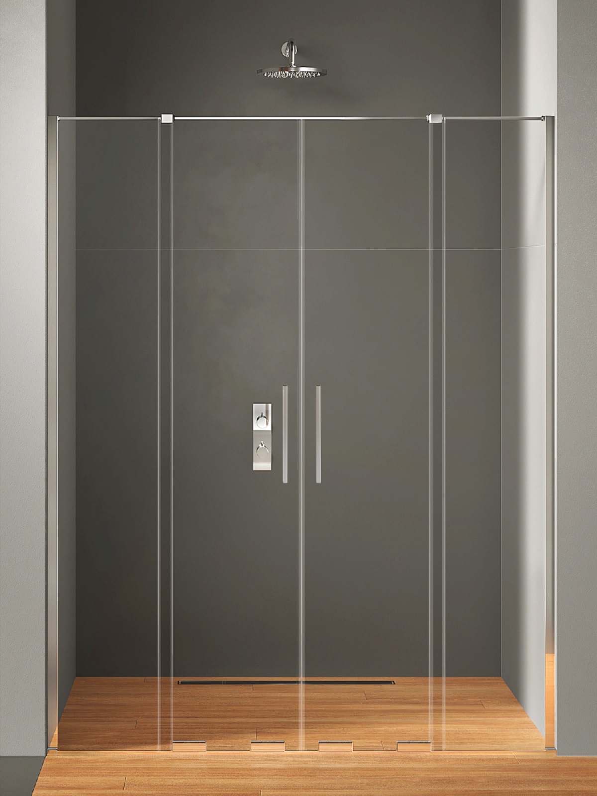 New Trendy Smart drzwi prysznicowe 180 cm rozsuwane chrom połysk/szkło przezroczyste EXK-4019