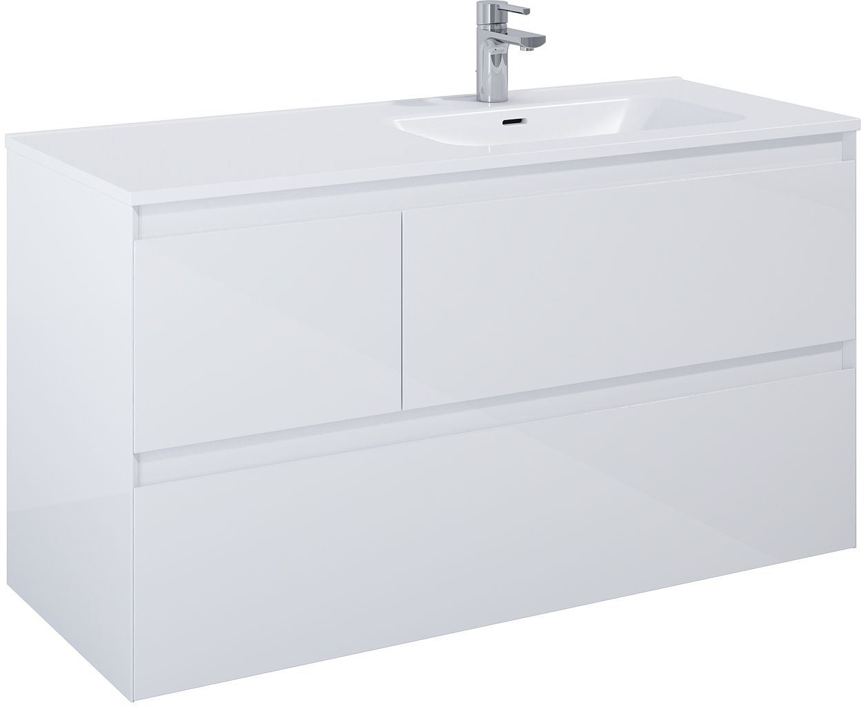 Elita Split szafka 120x45,8x63,5 cm podumywalkowa wisząca biały połysk RE012005158060