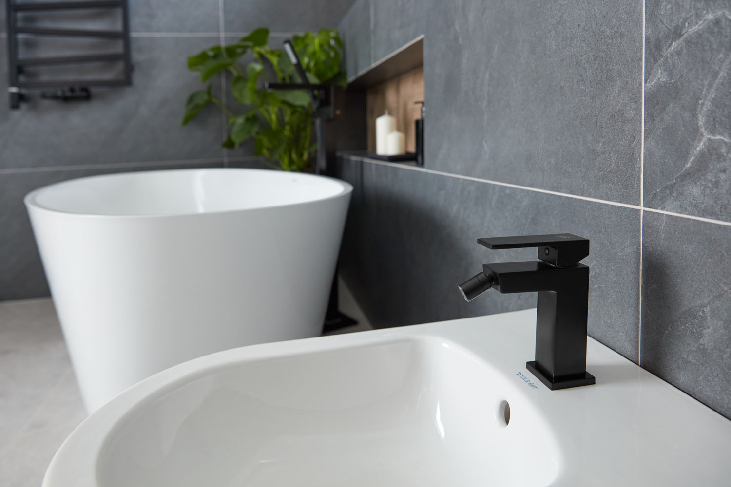 KFA Armatura Logon Black bateria bidetowa stojąca czarna 5137-015-81 - Wysyłka w 24h