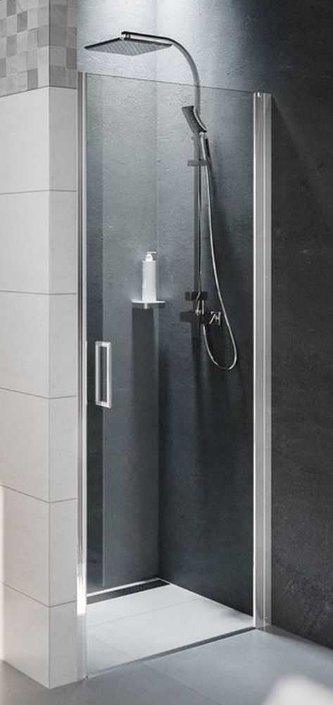 Riho Novik Z101 drzwi prysznicowe 80 cm wnękowe chrom błyszczący/szkło przezroczyste G003001120