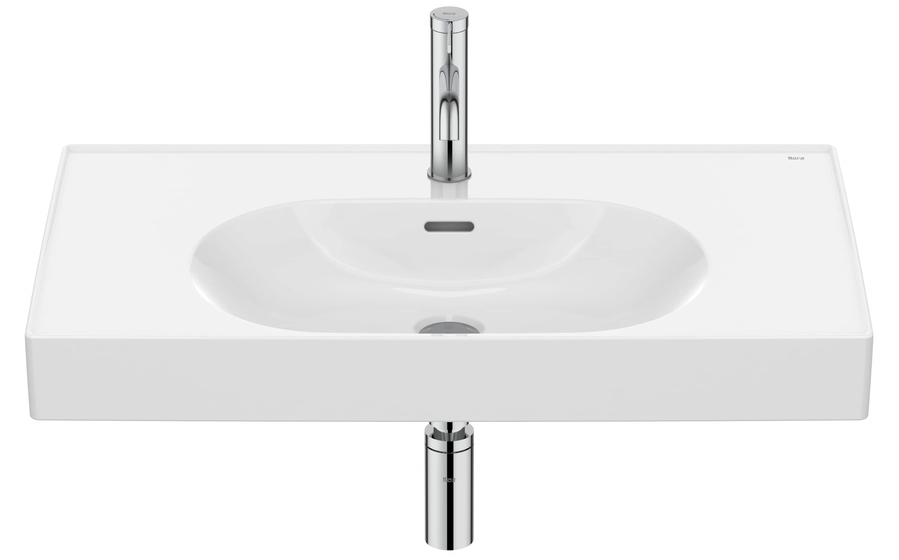 Roca Meridian umywalka 80x46 cm prostokątna ścienna-meblowa biała A327745000