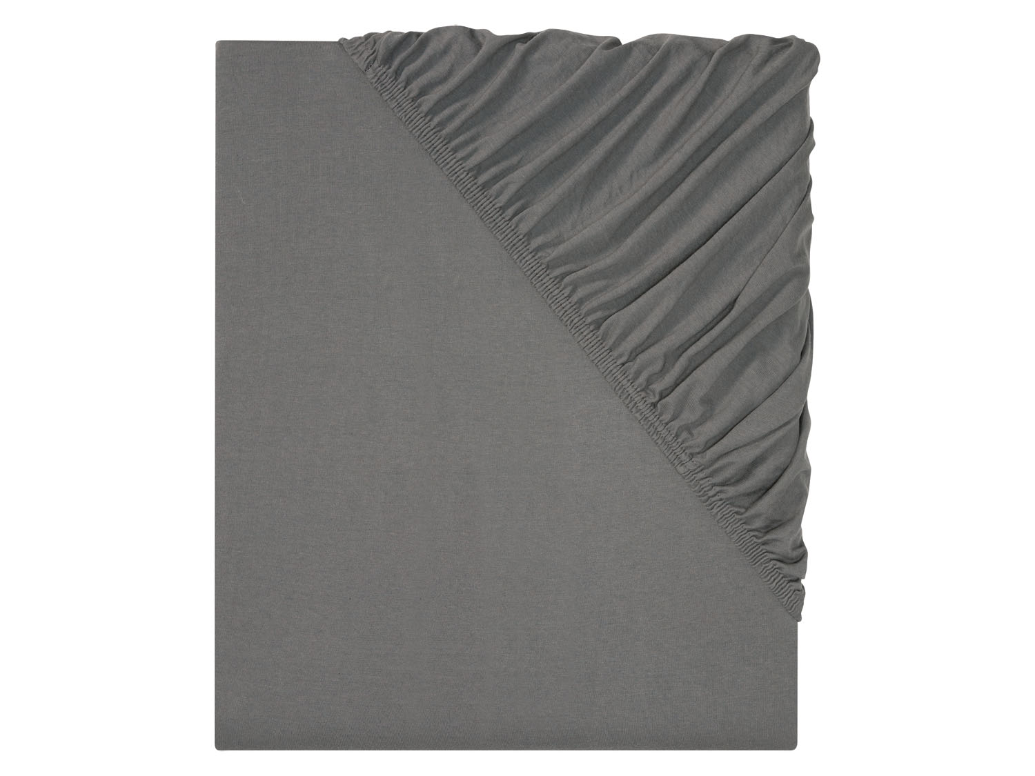 Livarno home Prześcieradło z dżerseju z gumką, 180-200 x 200 cm Ciemnoszary