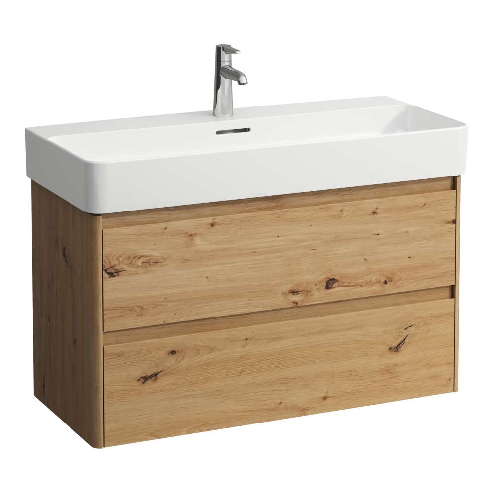 Darmowa Dostawa - Szafka 92x40x51.5 cm podumywalkowa wisząca dąb Laufen Base 2.0 H4114121082671