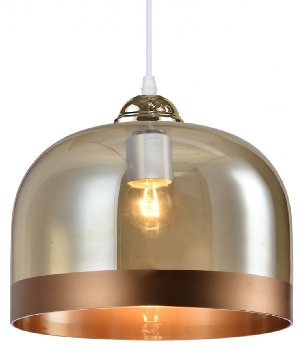 Darmowa Dostawa - Lampa wisząca 1x40 W bursztynowa GTV Lati OSLATI43DEC