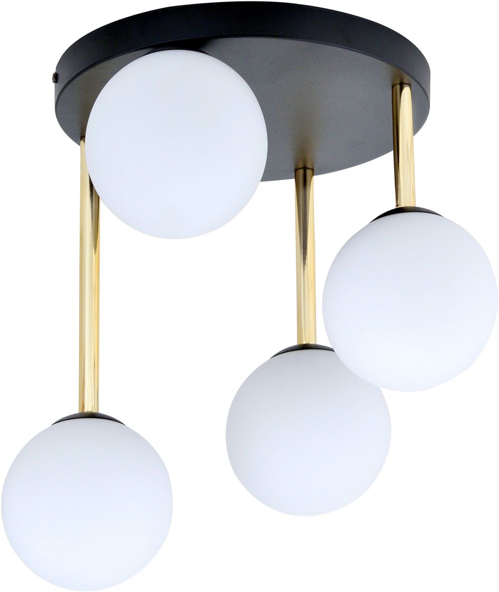 Darmowa Dostawa - Lampa podsufitowa 4x10 W czarna-mleczny Emibig Dolce 12604