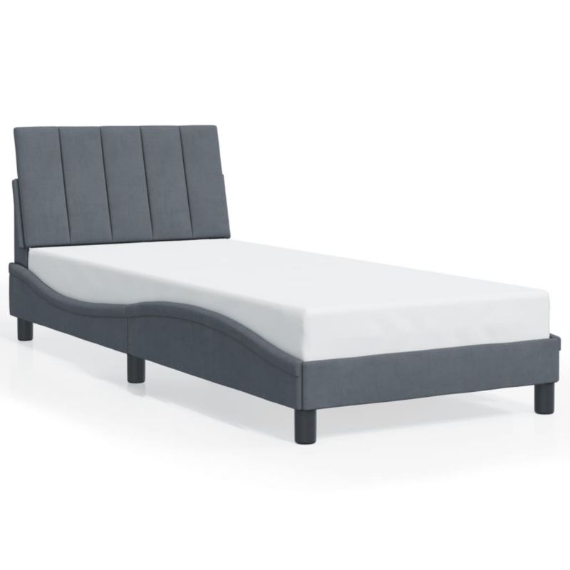 Łóżko tapicerowane WaszeMeble 90x200 cm ciemnoszara WM-3207826 1 szt.