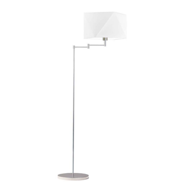 Lampa stojąca Volta Light Factory podłogowa przegubowa regulowana z abażurem biały diament BURNE 1szt.