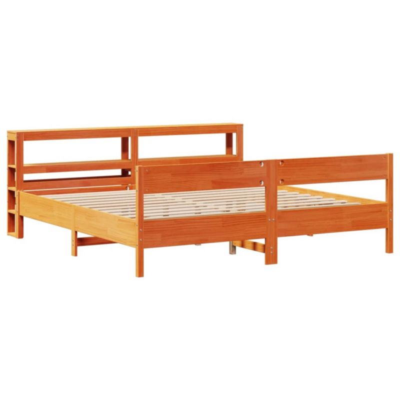 Łóżko drewniane WaszeMeble 180x200 cm brąz WM-3306179 1 szt.