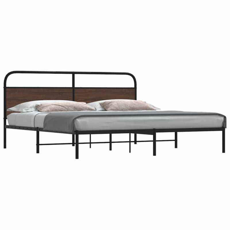 Łóżko metalowe WaszeMeble 193x203 cm brązowy WM-3318658 1 szt.