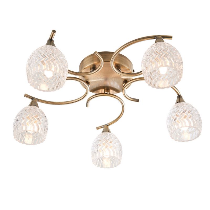 Lampa wisząca Endon BOYER antyczna mosiężna 5xG9x15W IP20 wym:13,5x41x41cm - 1 szt.