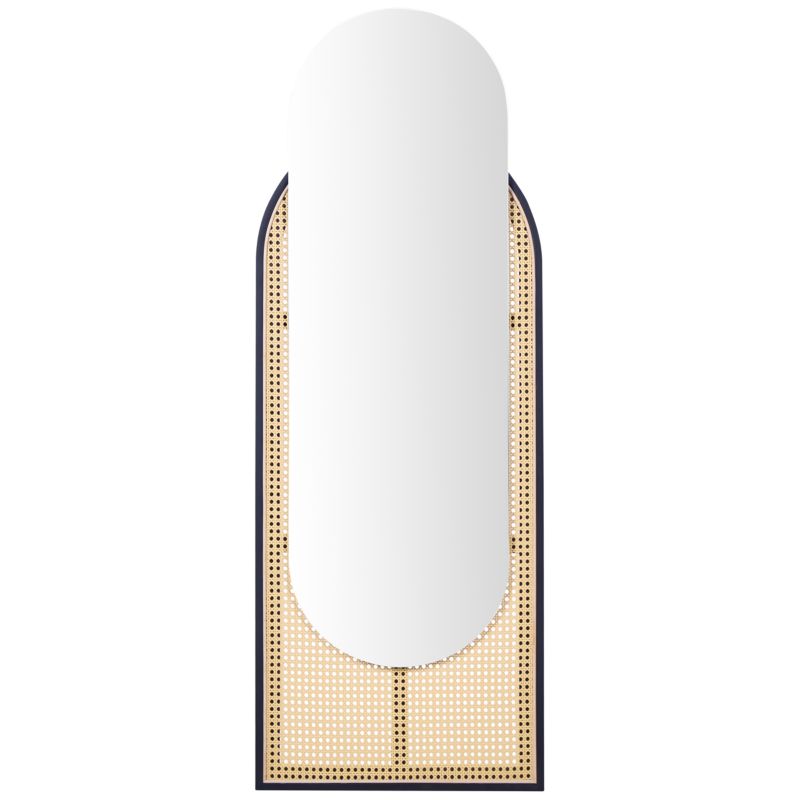 Lustro ścienne Nevers 53 cm 143 cm Technorattan Naturalny 1 szt.
