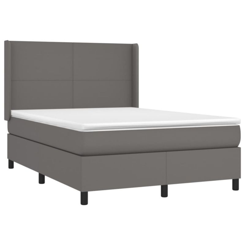Łóżko kontynentalne WaszeMeble 140x190 cm szara WM-3139263 1 szt.