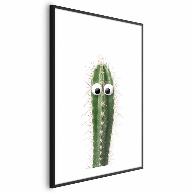 Plakat Artgeist Żywy kaktus 60x90 cm z ramą czarną z marginesem 1 szt