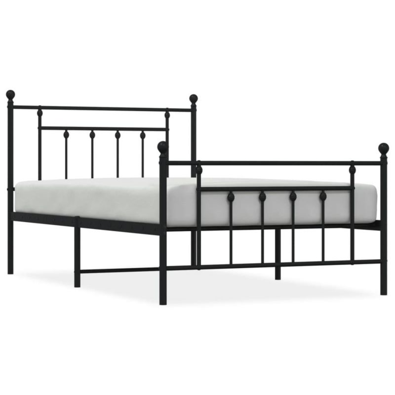 Łóżko metalowe WaszeMeble 107x203 cm czarna WM-353551 1 szt.