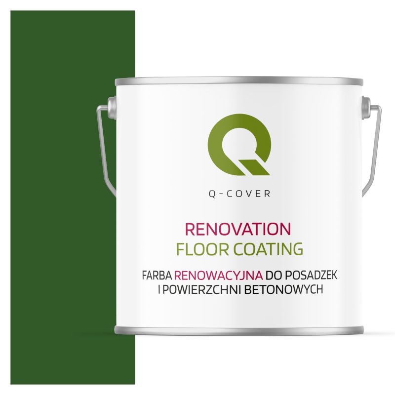 Farba Renowacyjna do Posadzek i Powierzchni Betonowych Q-Cover Zielony Liściasty RAL6002 Mat 5L