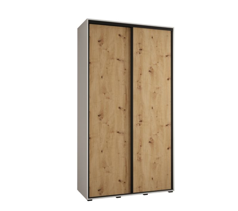 Szafa przesuwna Abiks DAVOS 1 wysoka szer.130cm biały/artisan/czarny 1szt.