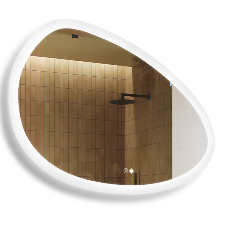 Lustro łazienkowe Artforma 114x84cm nieregularne LED Dual włącznik mata grzewcza OBKA222 1szt.