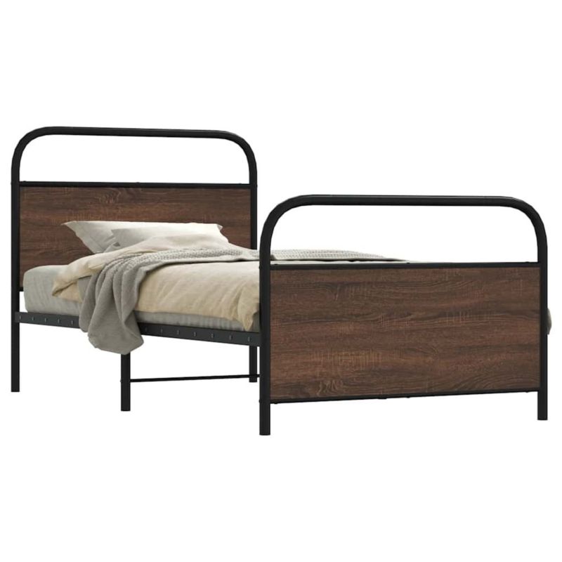 Łóżko metalowe WaszeMeble 90x190 cm brązowy WM-4100317 1 szt.