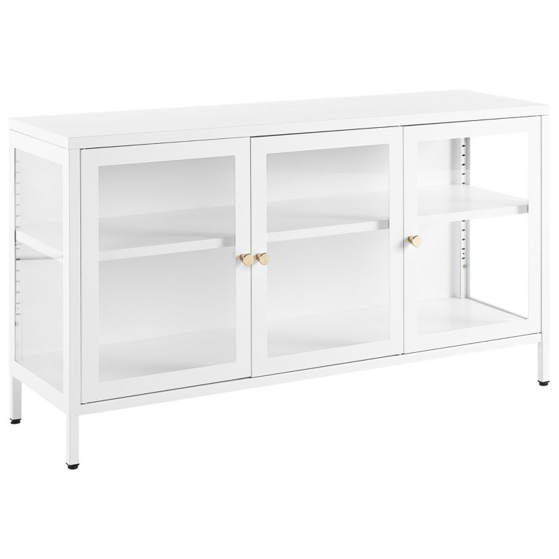 Szafka ze szklanymi drzwiami Newport Metal 115 cm Biały 1 szt.