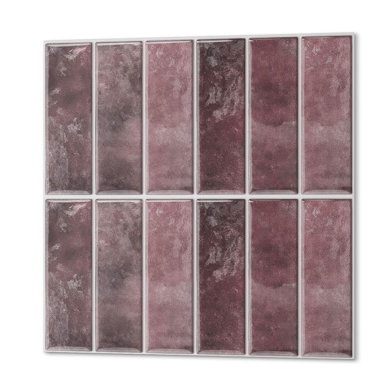 Paczka Kafelków Winylowych PCV ArtPrintCave 50x50 cm Pionowe pasy w mozaice 4 szt.