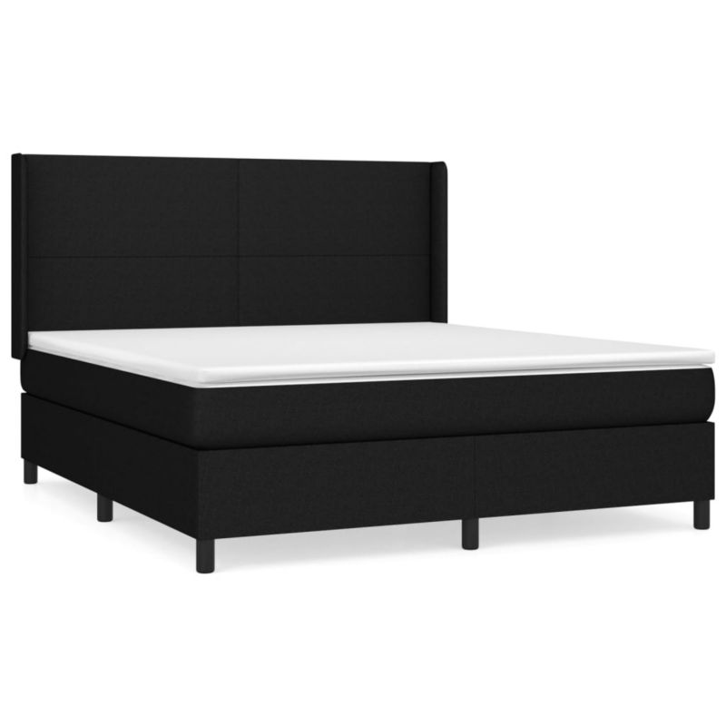 Łóżko z materacem WaszeMeble 180x200 cm Czarny tkanina WM-3131291 1 szt.