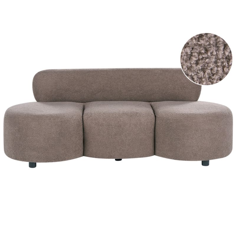 Sofa dla 3 osób Blavand Boucle Beżowoszary 1 szt.