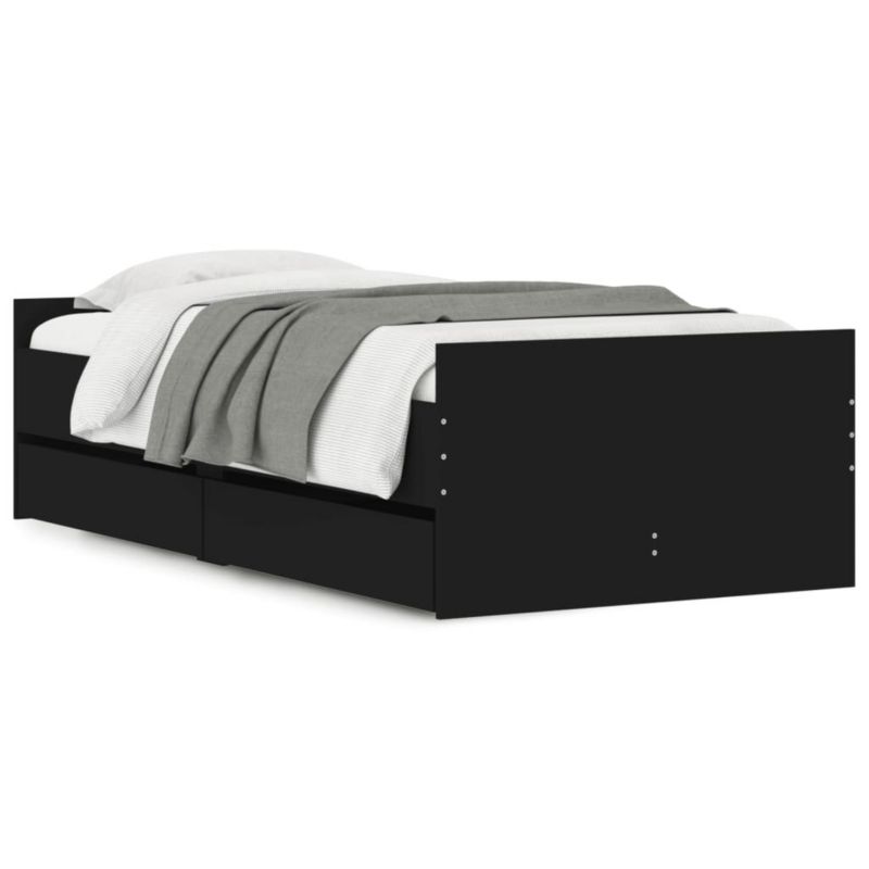 Łóżko drewniane WaszeMeble 90x190 cm czarna WM-3207379 1 szt.