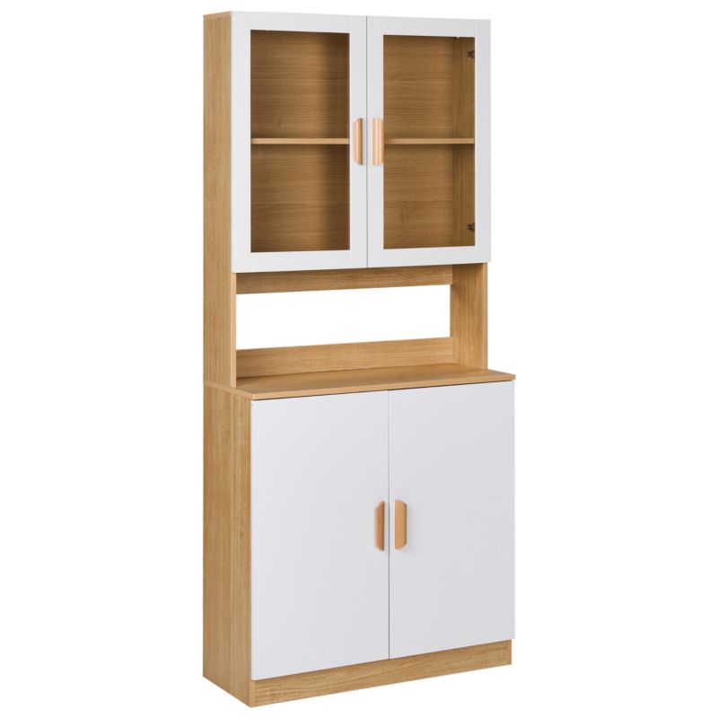 Witryna ze szklaną gablotą Cygnet 80 cm Biały 1 szt.