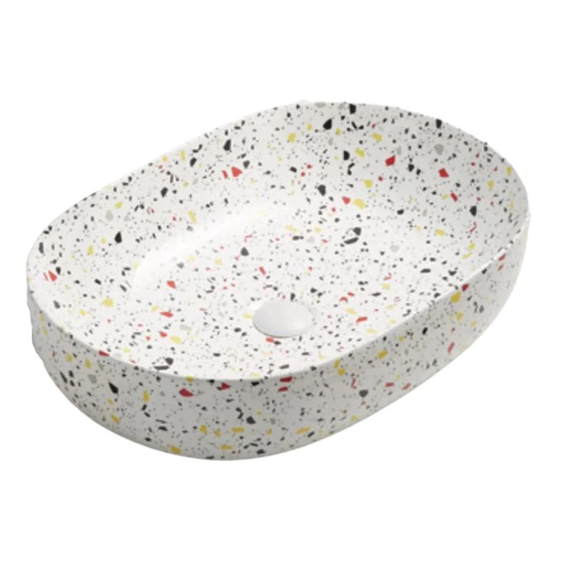 Umywalka nablatowa Furnidea 60 cm lastryko mat owalna LILI 1 szt.