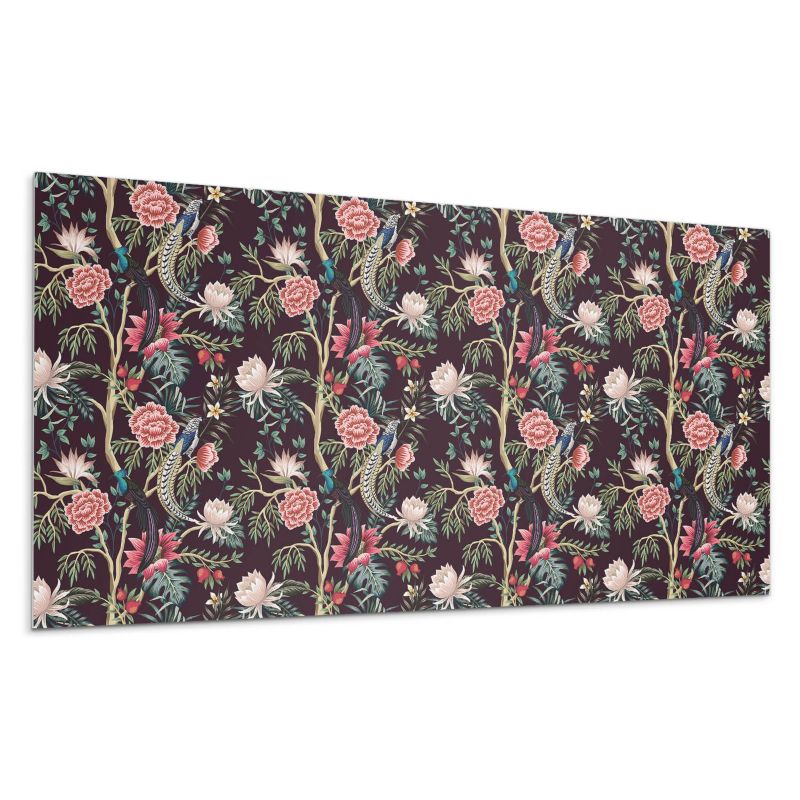 Panel samoprzylepny Wallfluent 120x60 cm Motyw florystyczny z ptakami 1 szt.