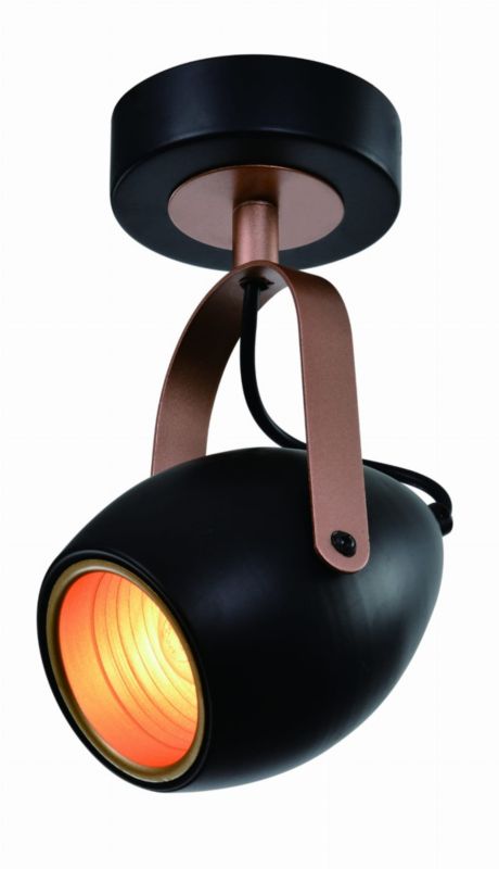 Kinkiet ścienny Candellux Anica czarny-miedź 1 x E14 x 40W IP20 wym: 16 x 23 x 10 cm - 1 szt.